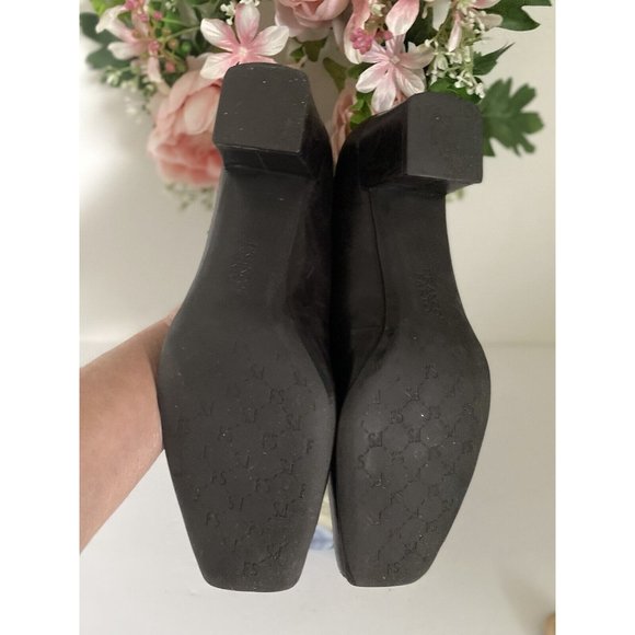 Franco Sarto Fever Dark Brown with Croc Print‎ Leather Pump Heels Women's 8M - Picture 6 of 12